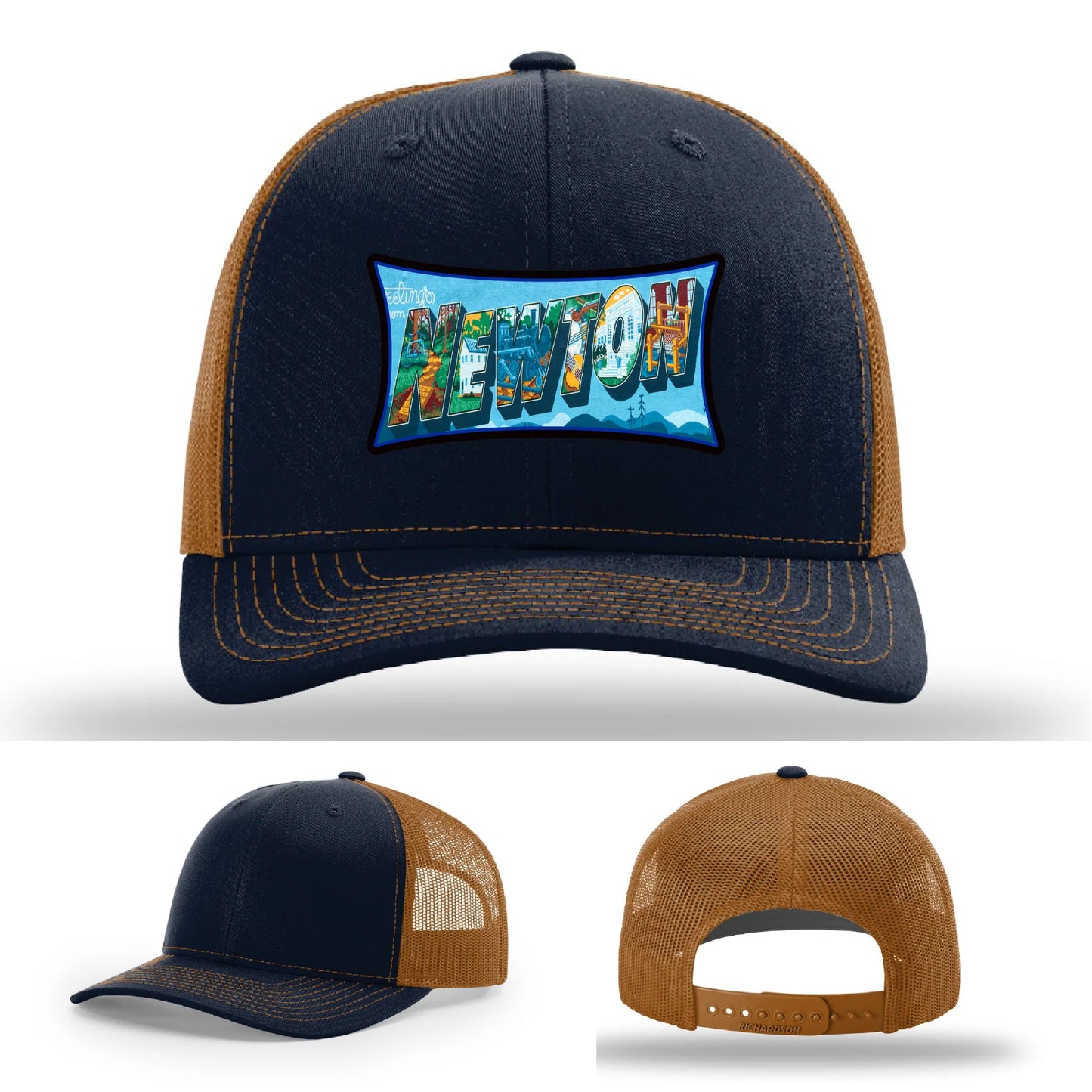 Newton NC leather patch hat