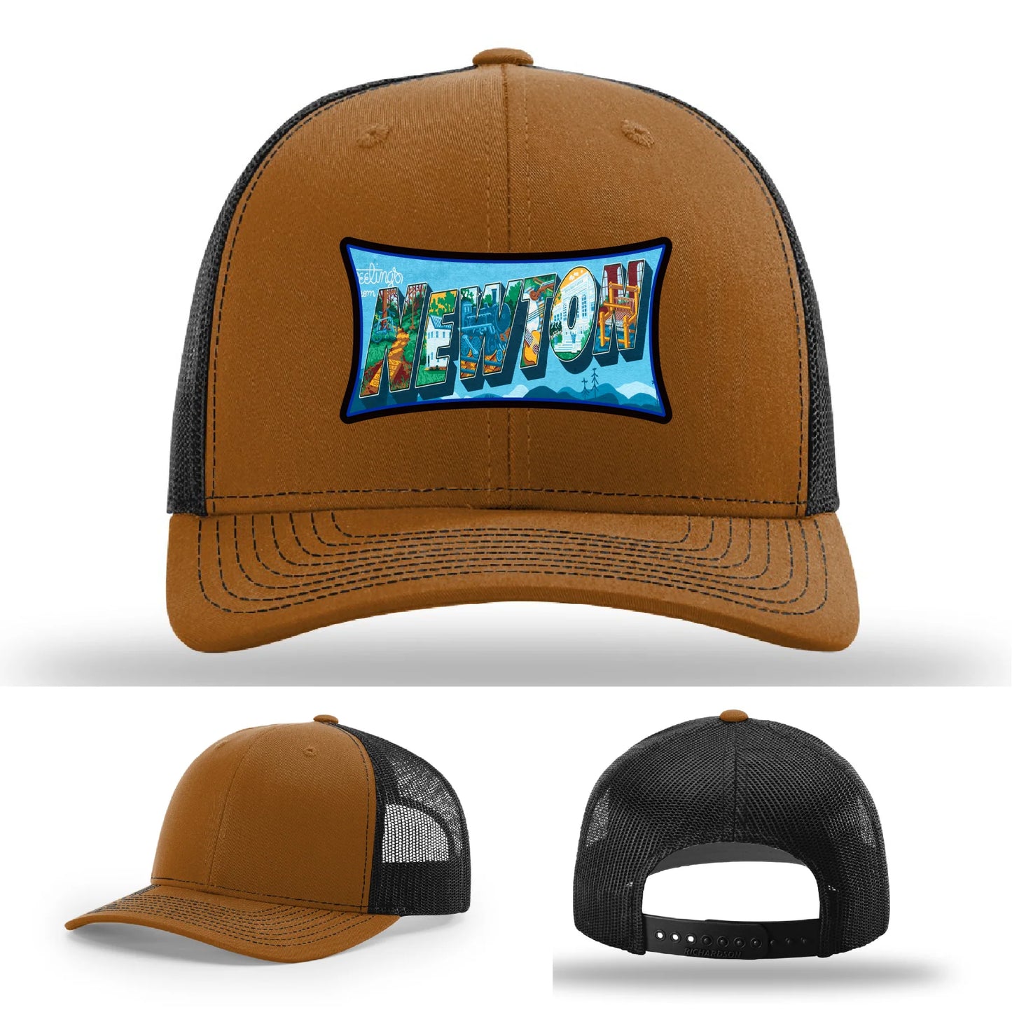 Newton NC leather patch hat