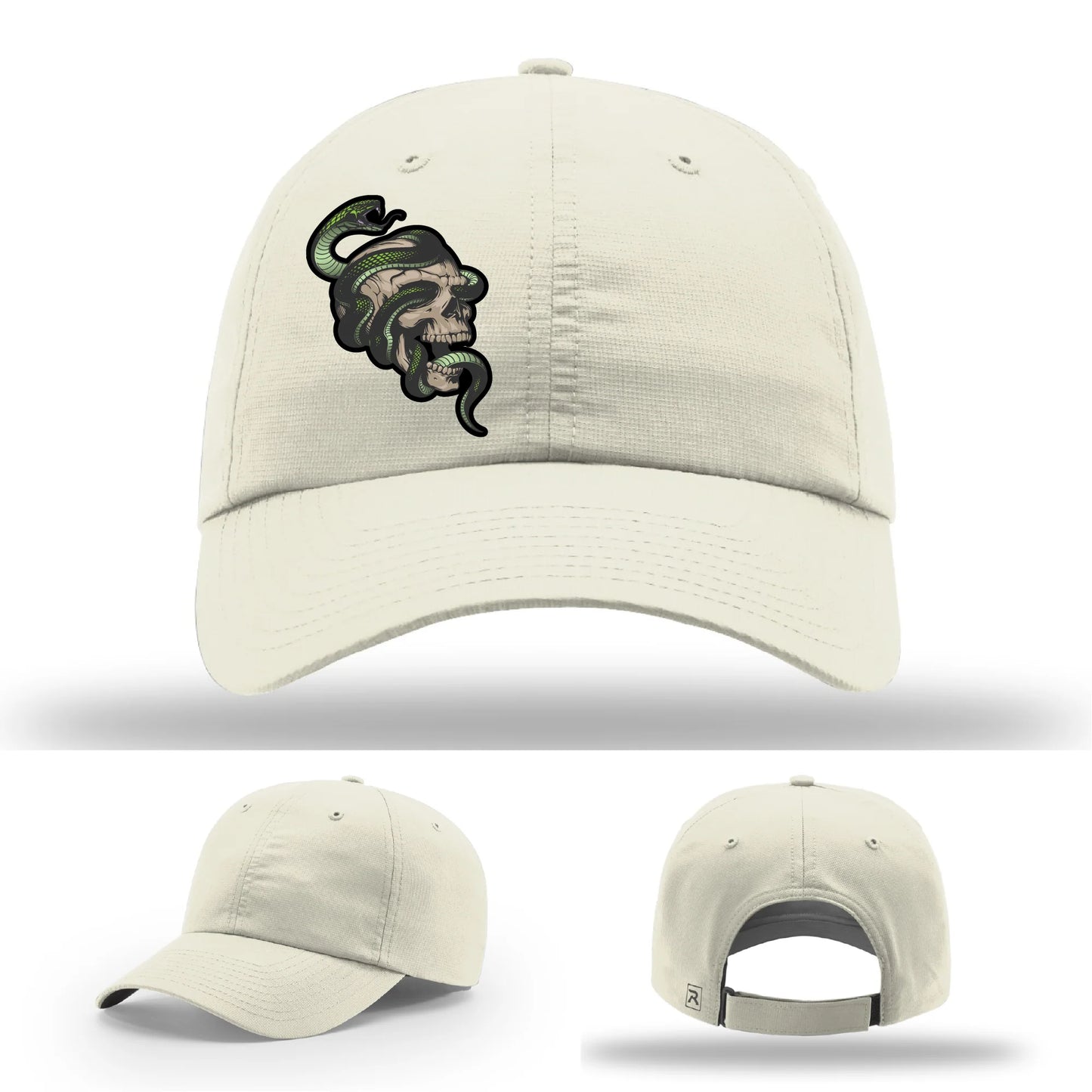 Serpent Skull Leather Patch Hat