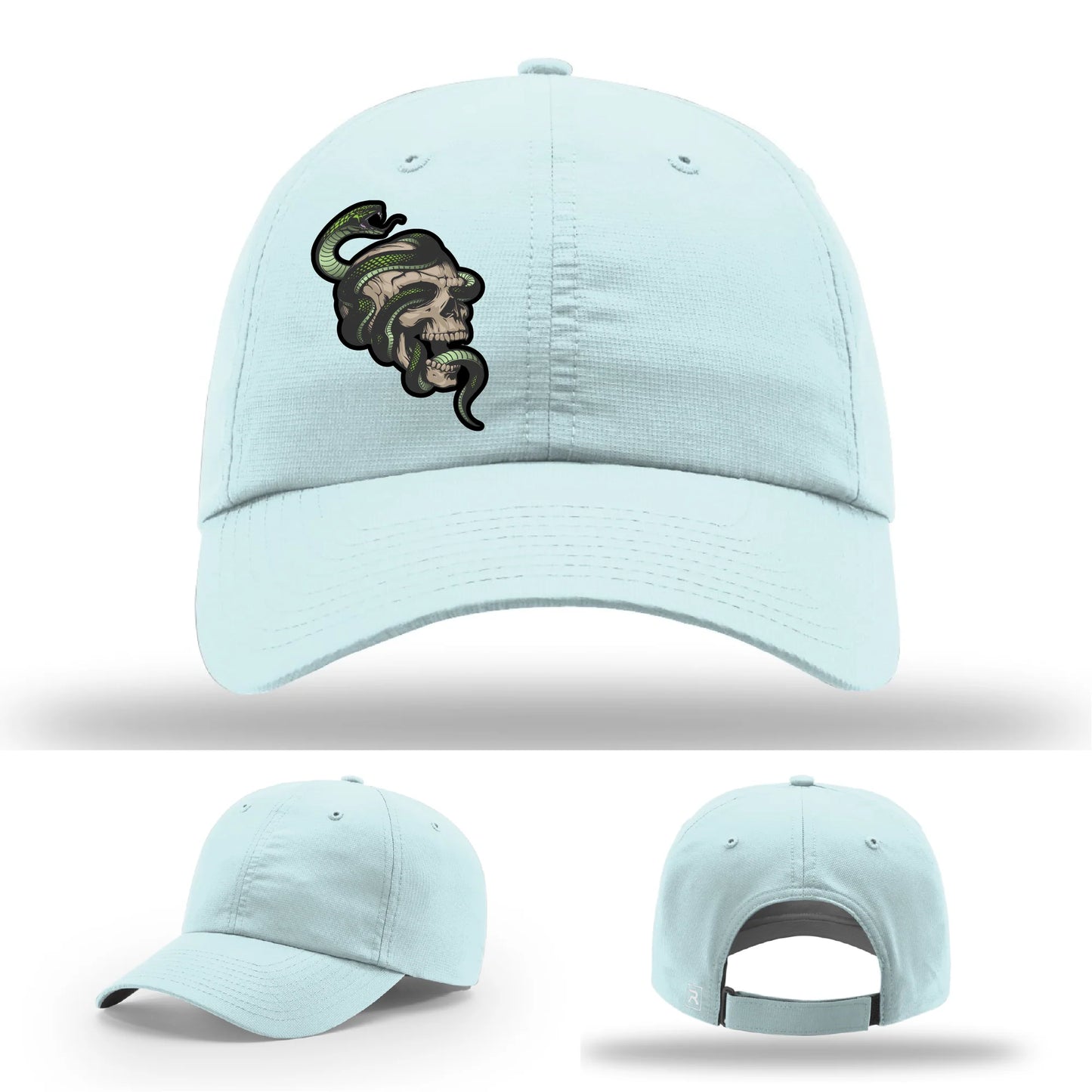 Serpent Skull Leather Patch Hat