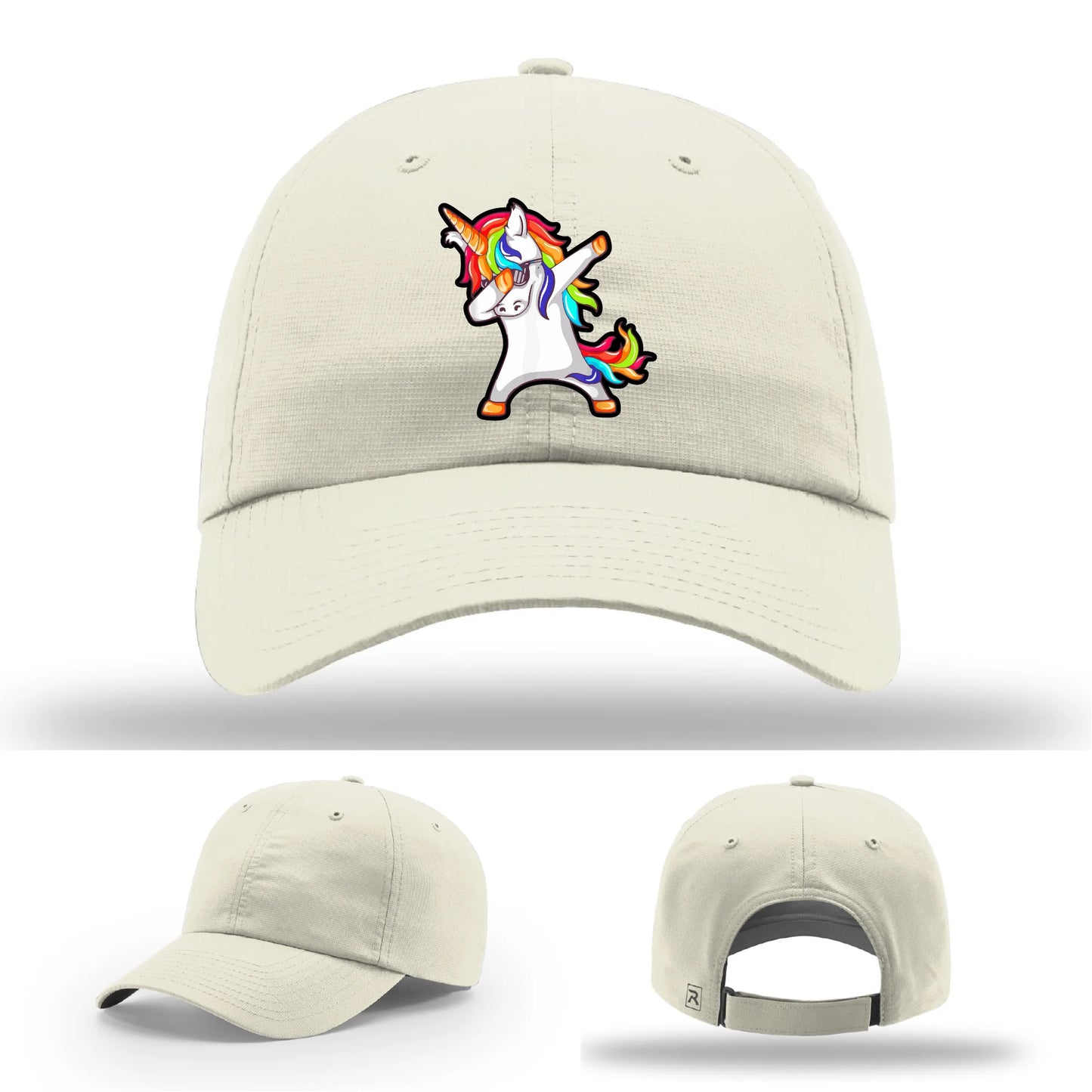 Dabcorn Hat | Full-Color Leather Patch Dabbing Unicorn Design