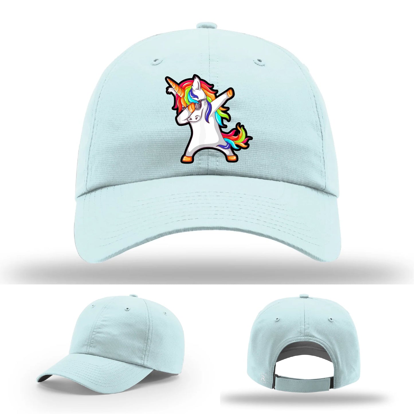 Dabcorn Hat | Full-Color Leather Patch Dabbing Unicorn Design