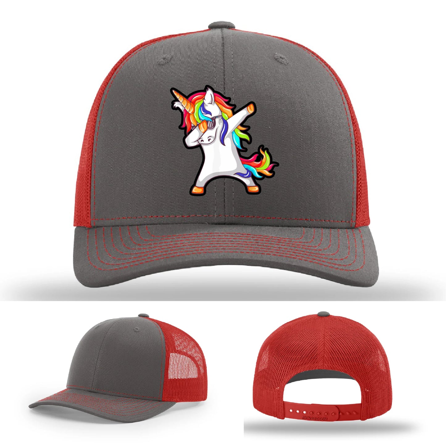 Dabcorn Hat | Full-Color Leather Patch Dabbing Unicorn Design