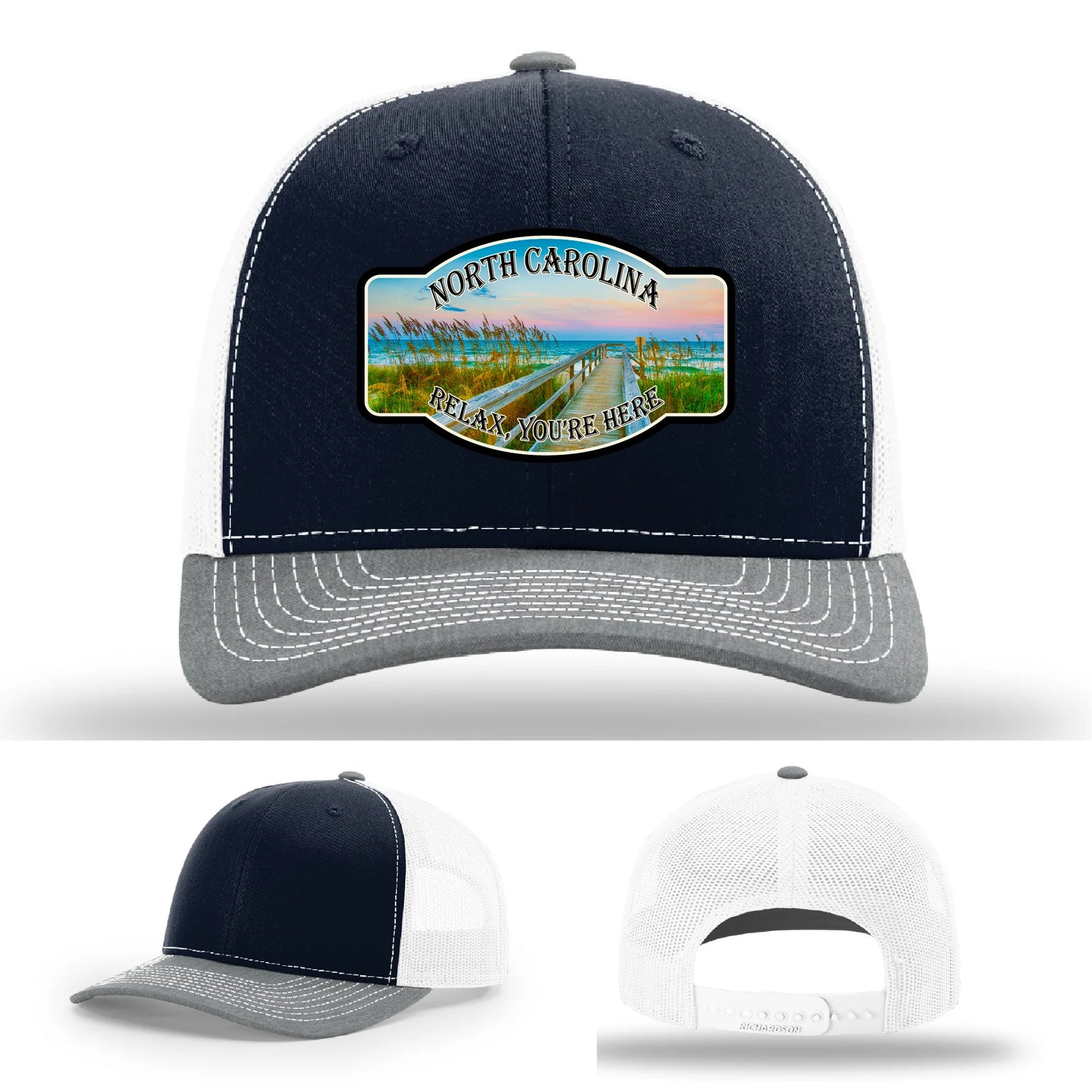 Relax You’re Here Leather Patch Hat
