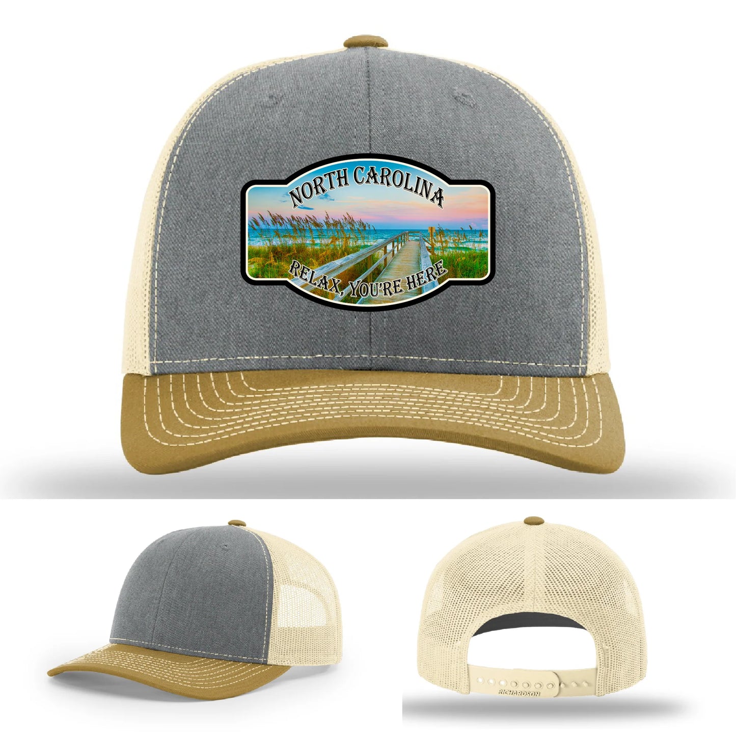 Relax You’re Here Leather Patch Hat