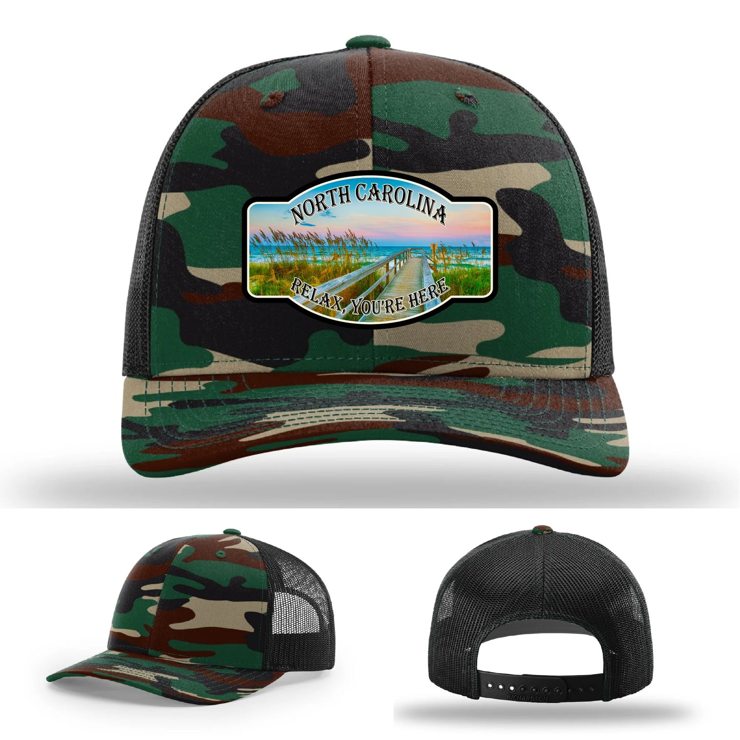 Relax You’re Here Leather Patch Hat