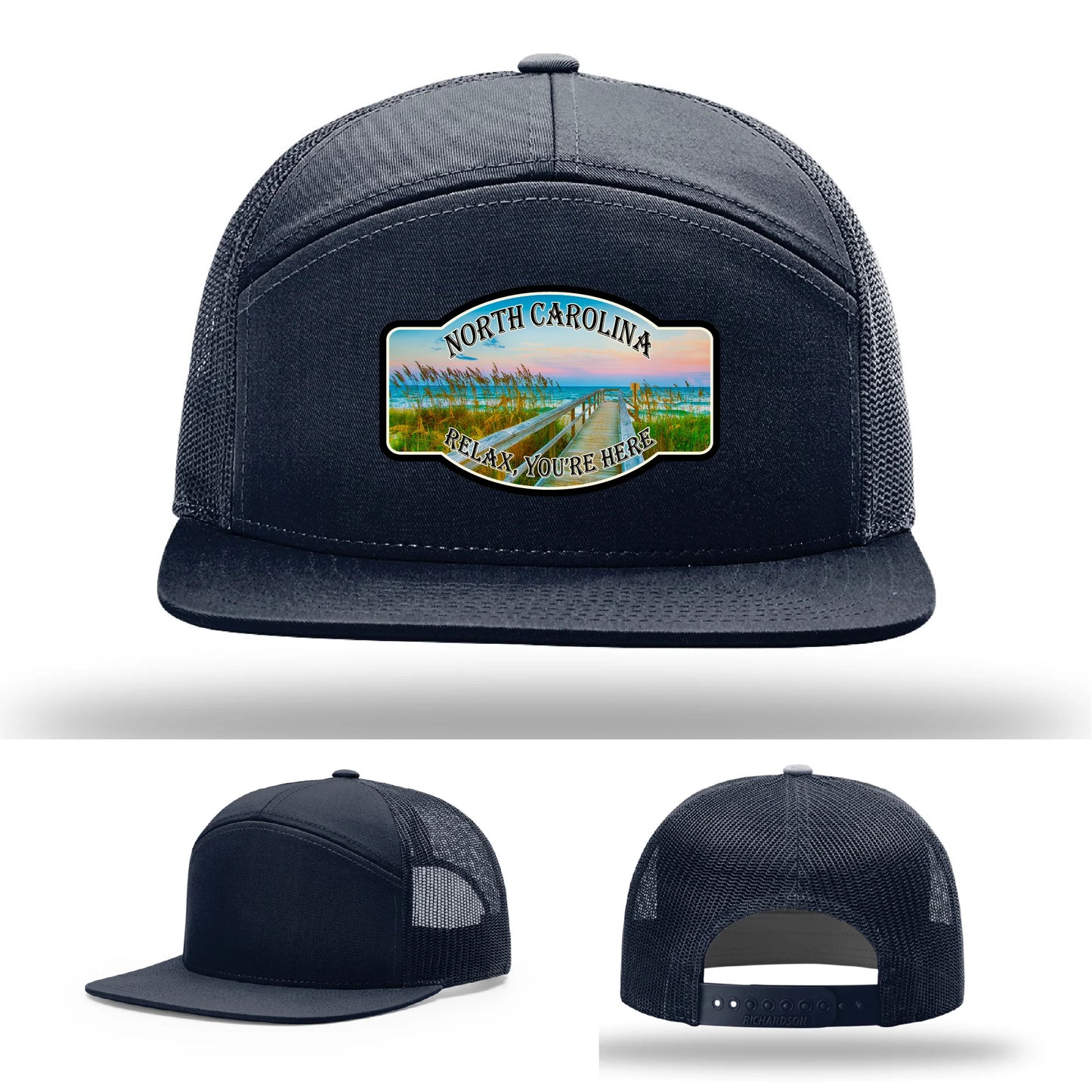 Relax You’re Here Leather Patch Hat