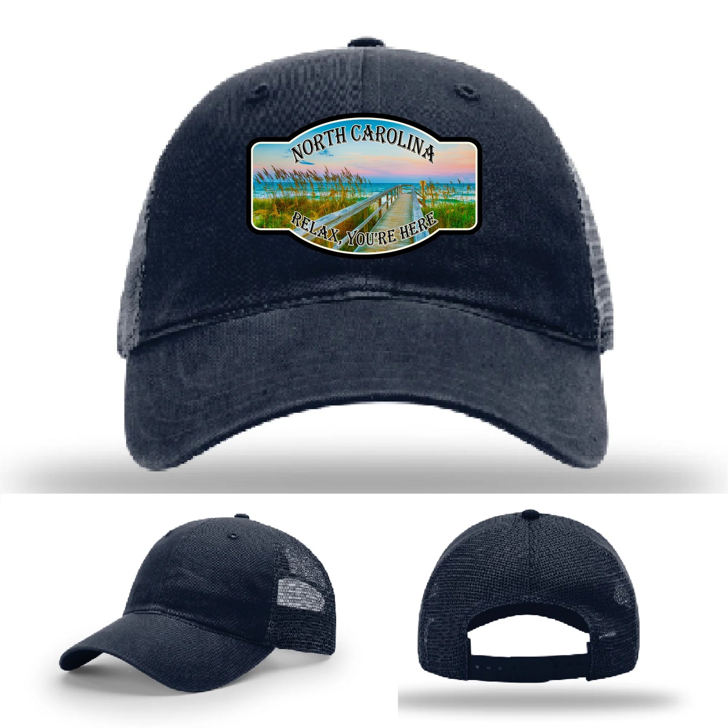 Relax You’re Here Leather Patch Hat