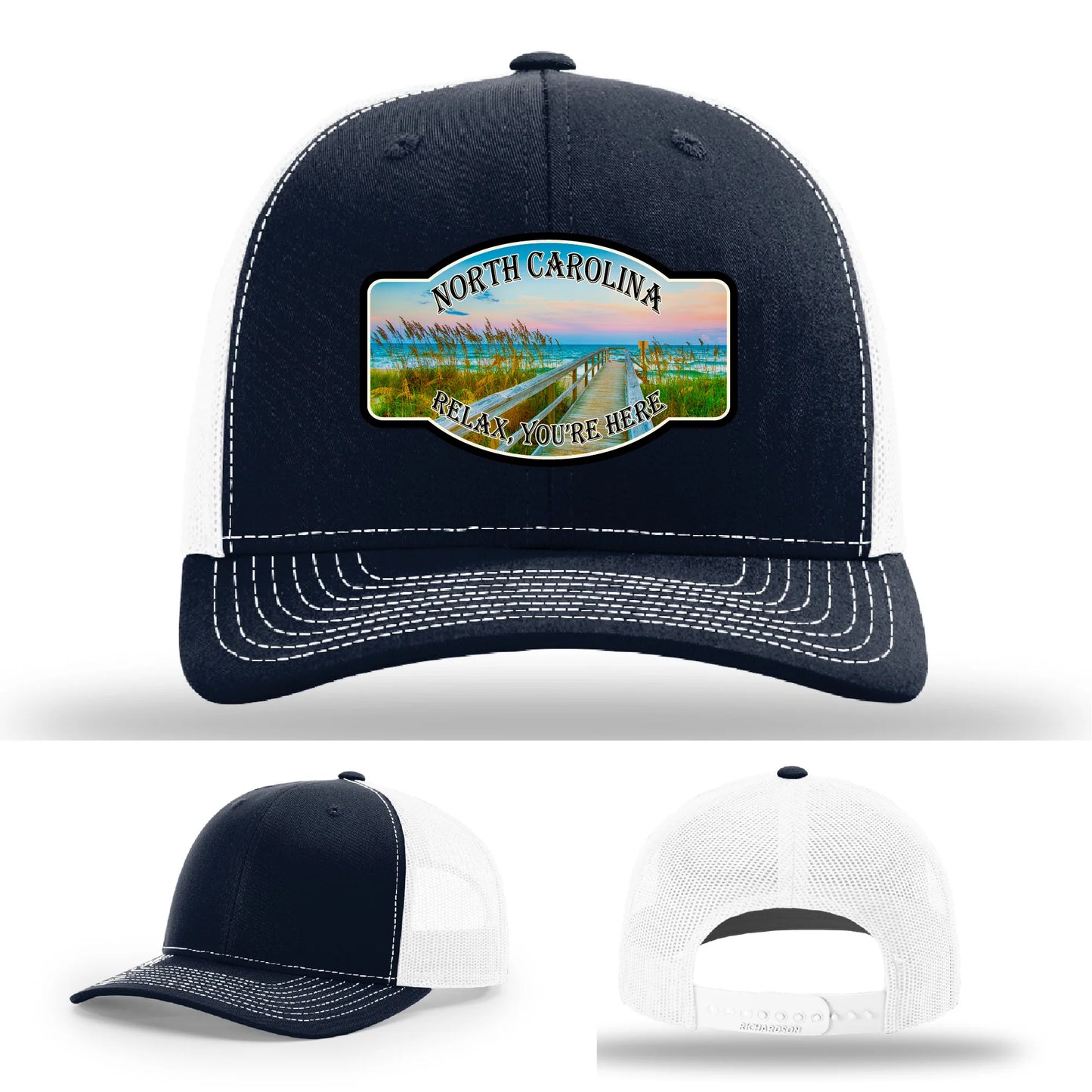 Relax You’re Here Leather Patch Hat