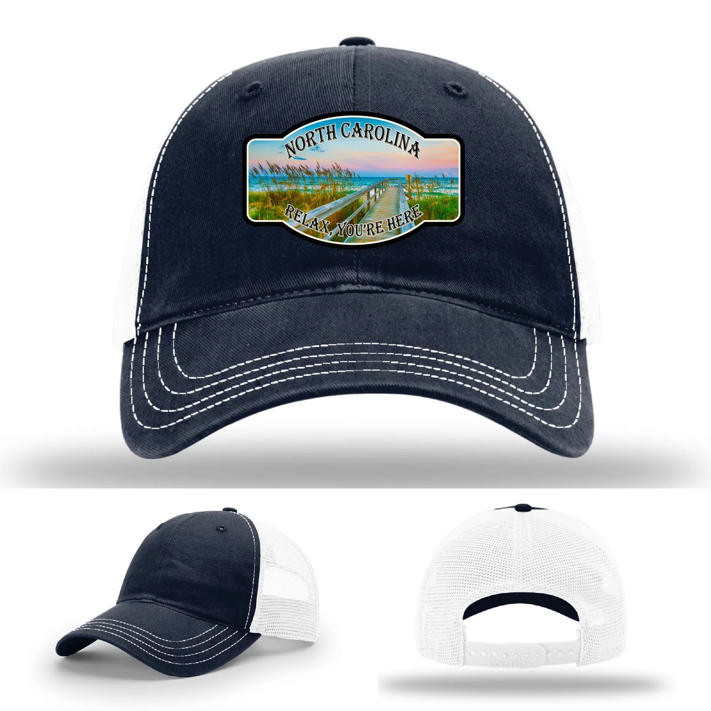 Relax You’re Here Leather Patch Hat