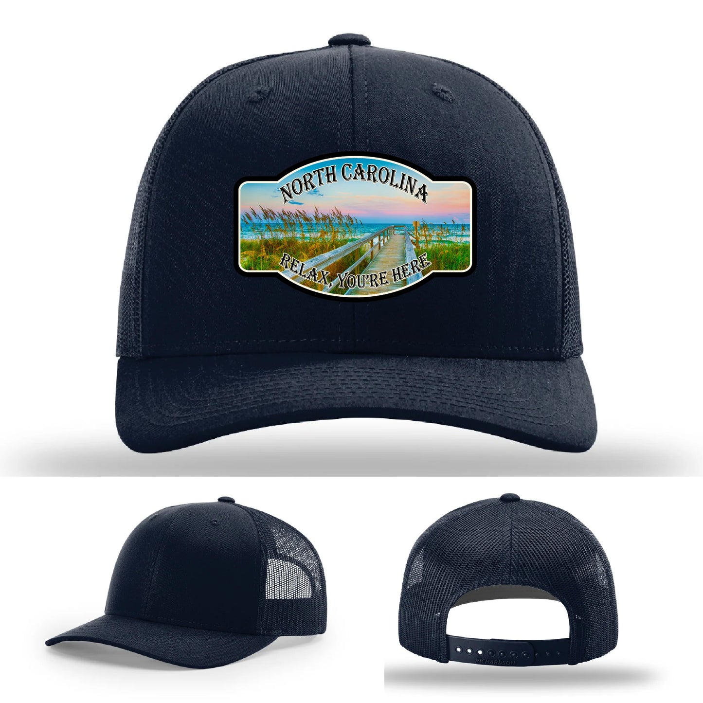 Relax You’re Here Leather Patch Hat