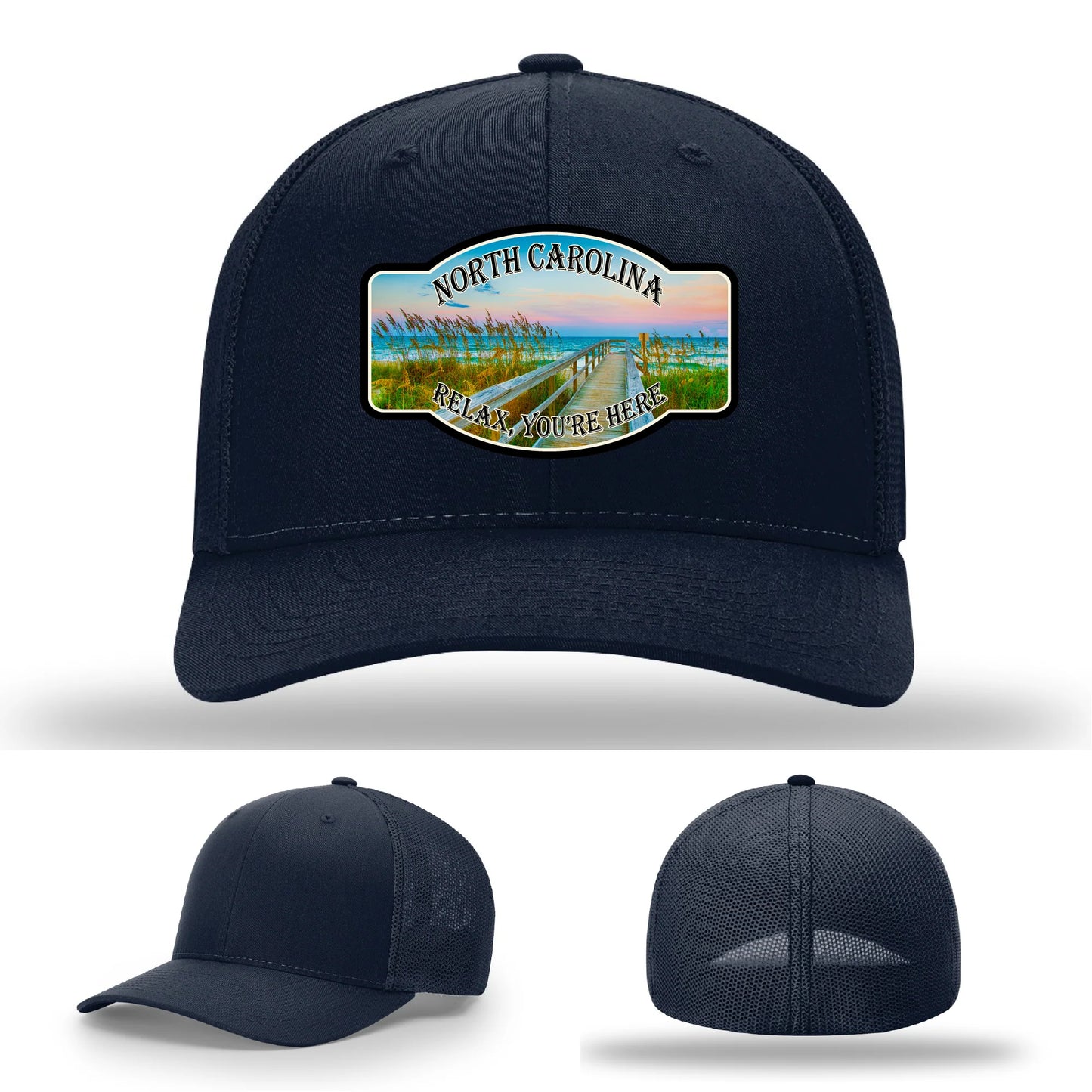 Relax You’re Here Leather Patch Hat