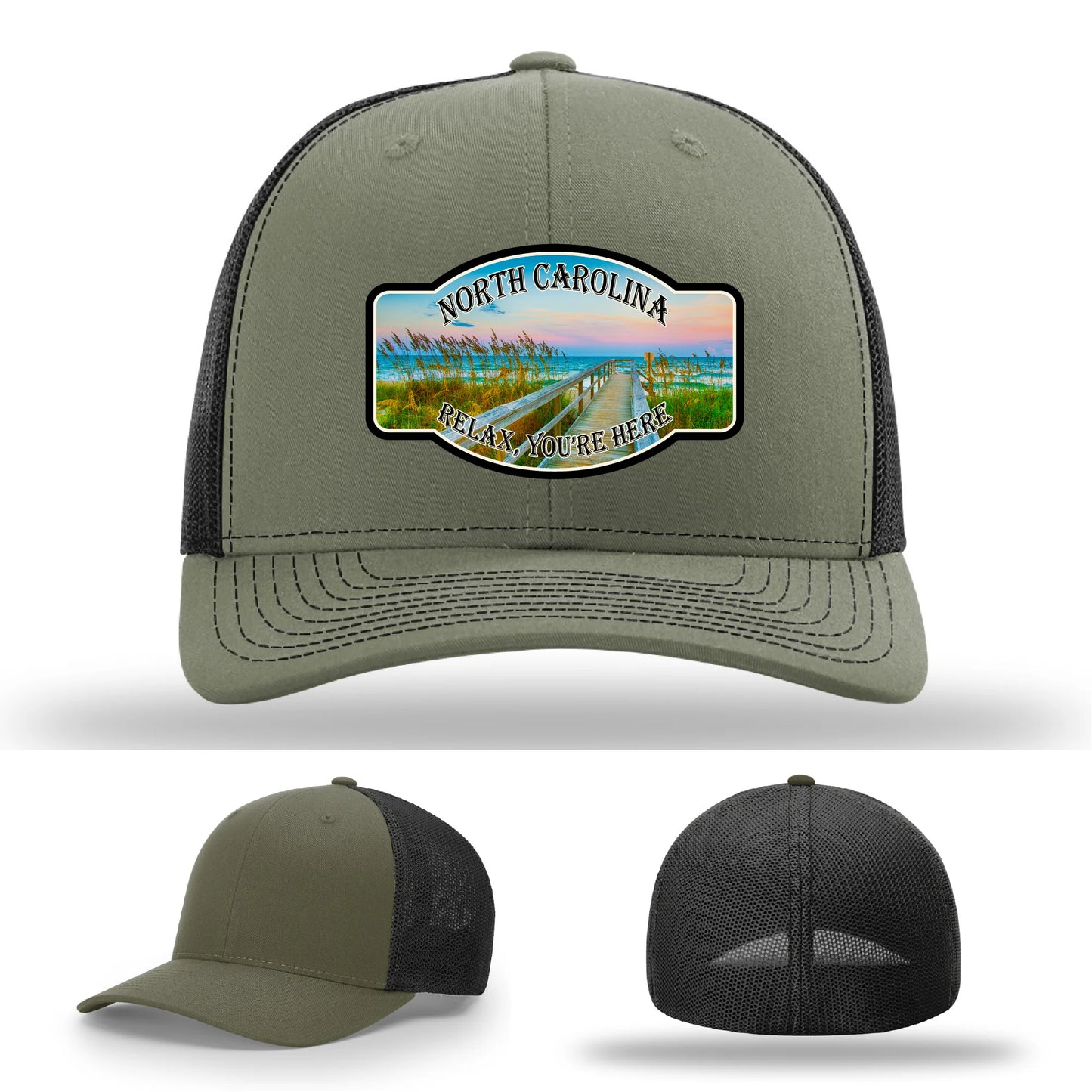 Relax You’re Here Leather Patch Hat