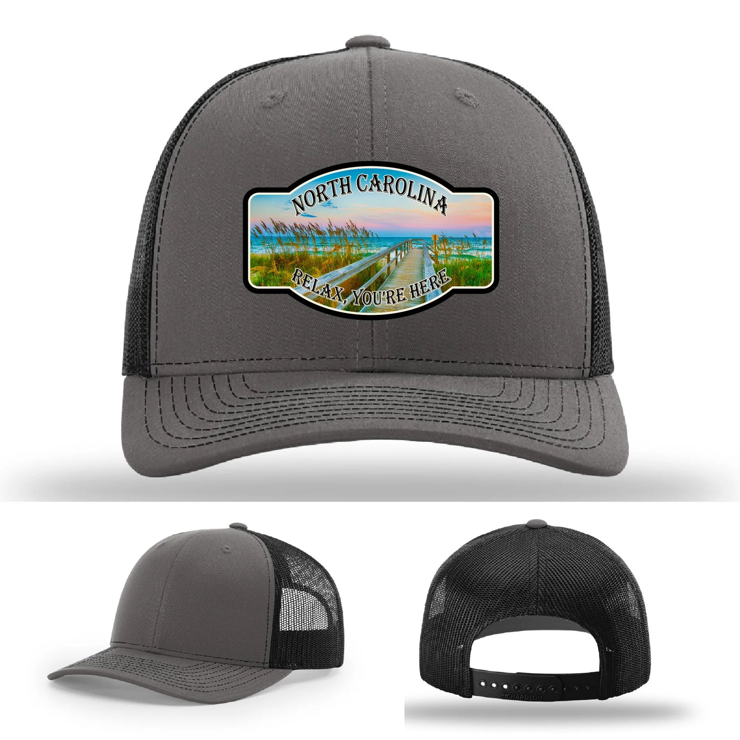 Relax You’re Here Leather Patch Hat