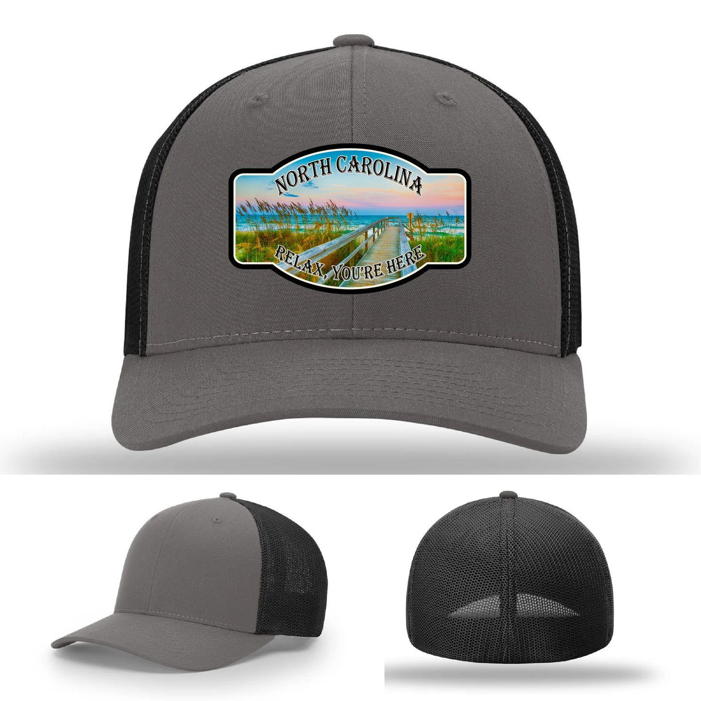 Relax You’re Here Leather Patch Hat