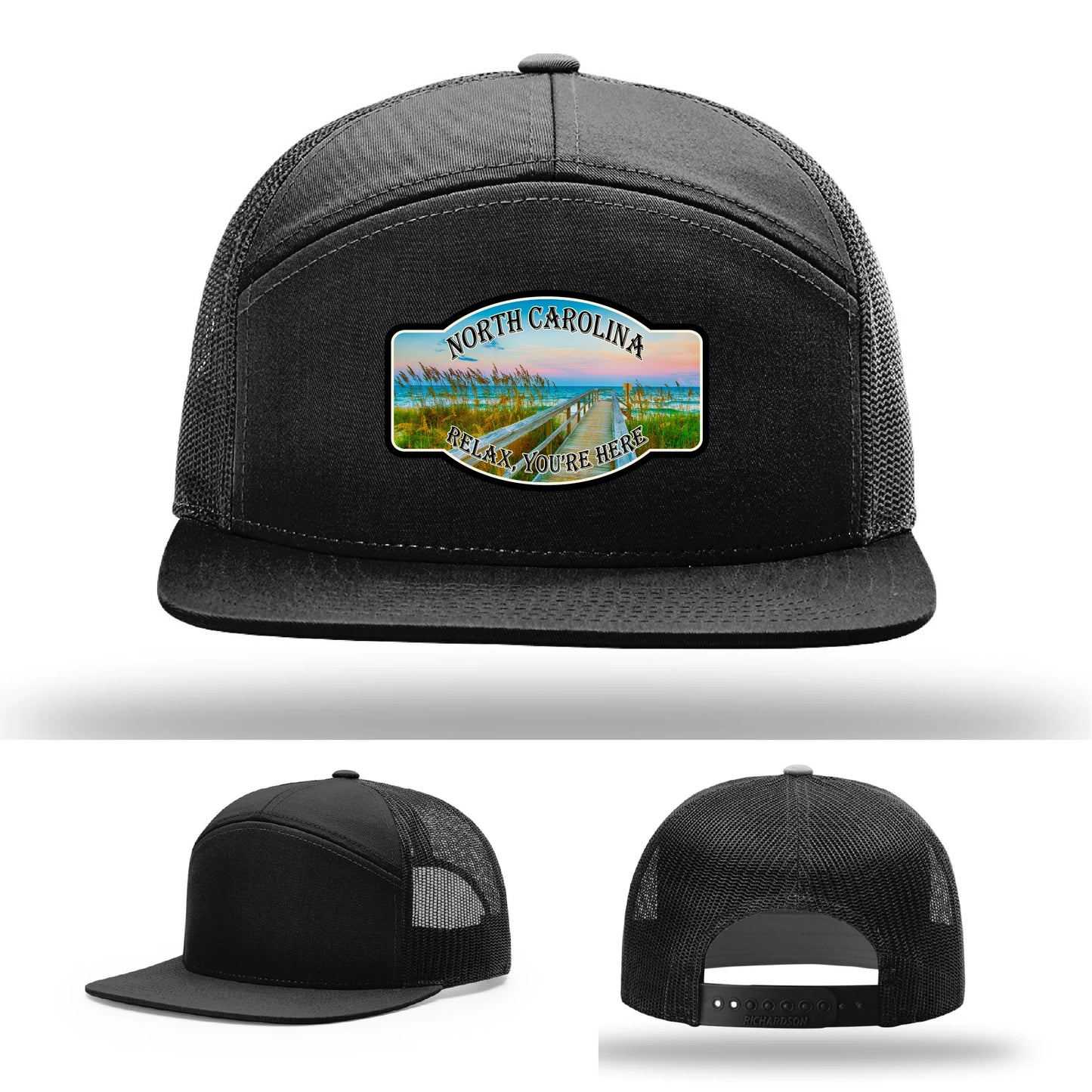 Relax You’re Here Leather Patch Hat
