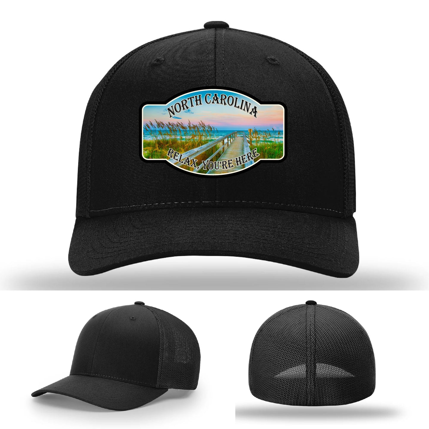 Relax You’re Here Leather Patch Hat