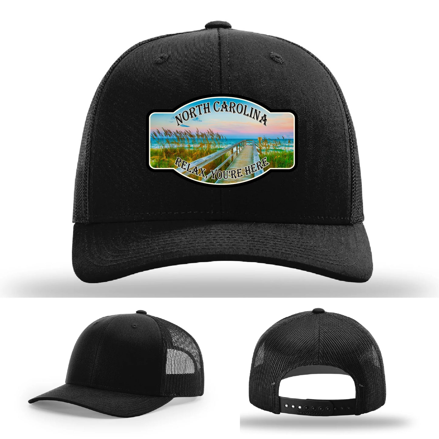 Relax You’re Here Leather Patch Hat