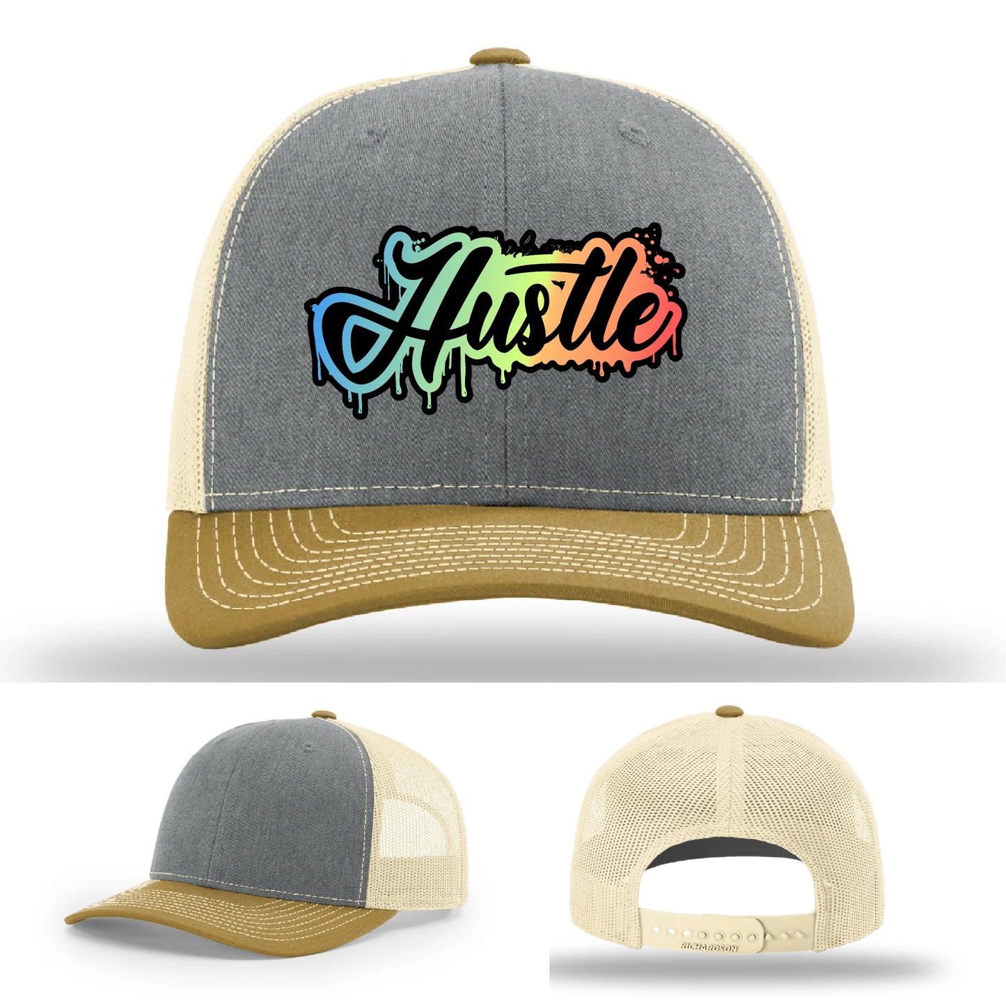 Hustle Leather Patch Hat