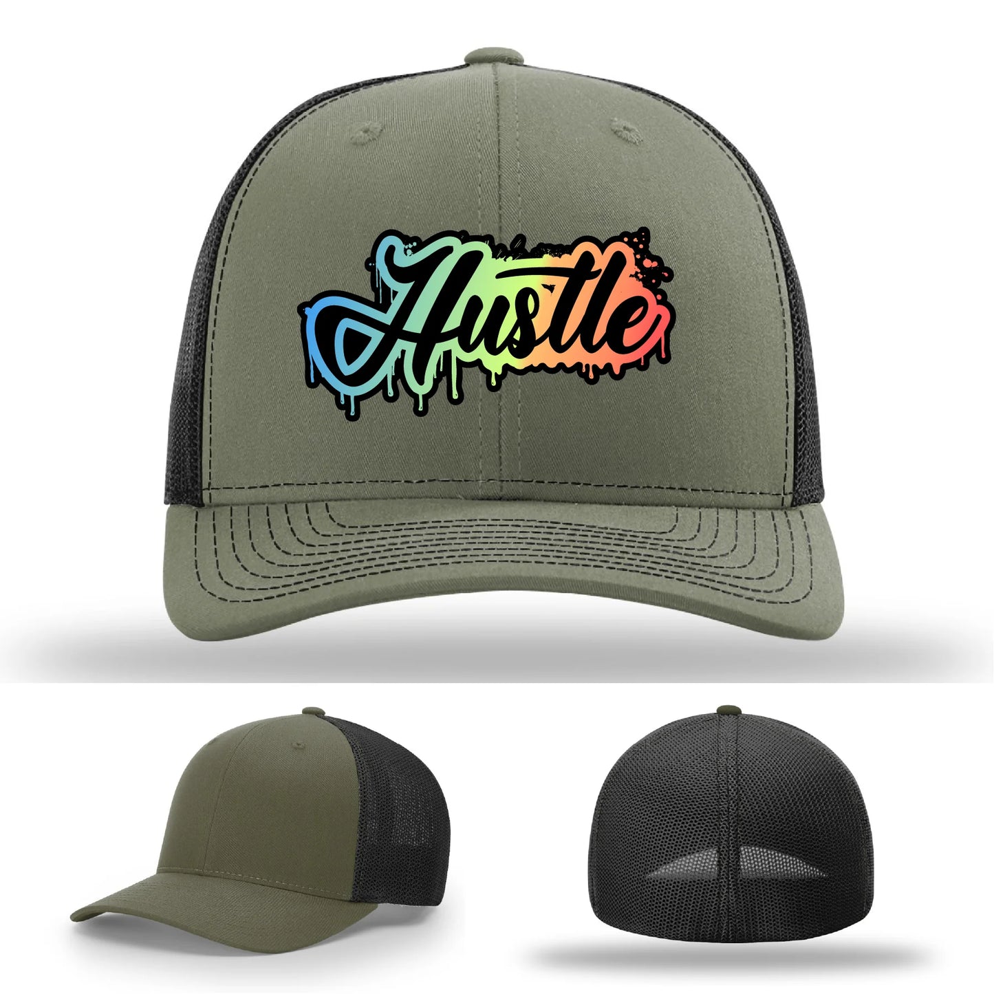Hustle Leather Patch Hat