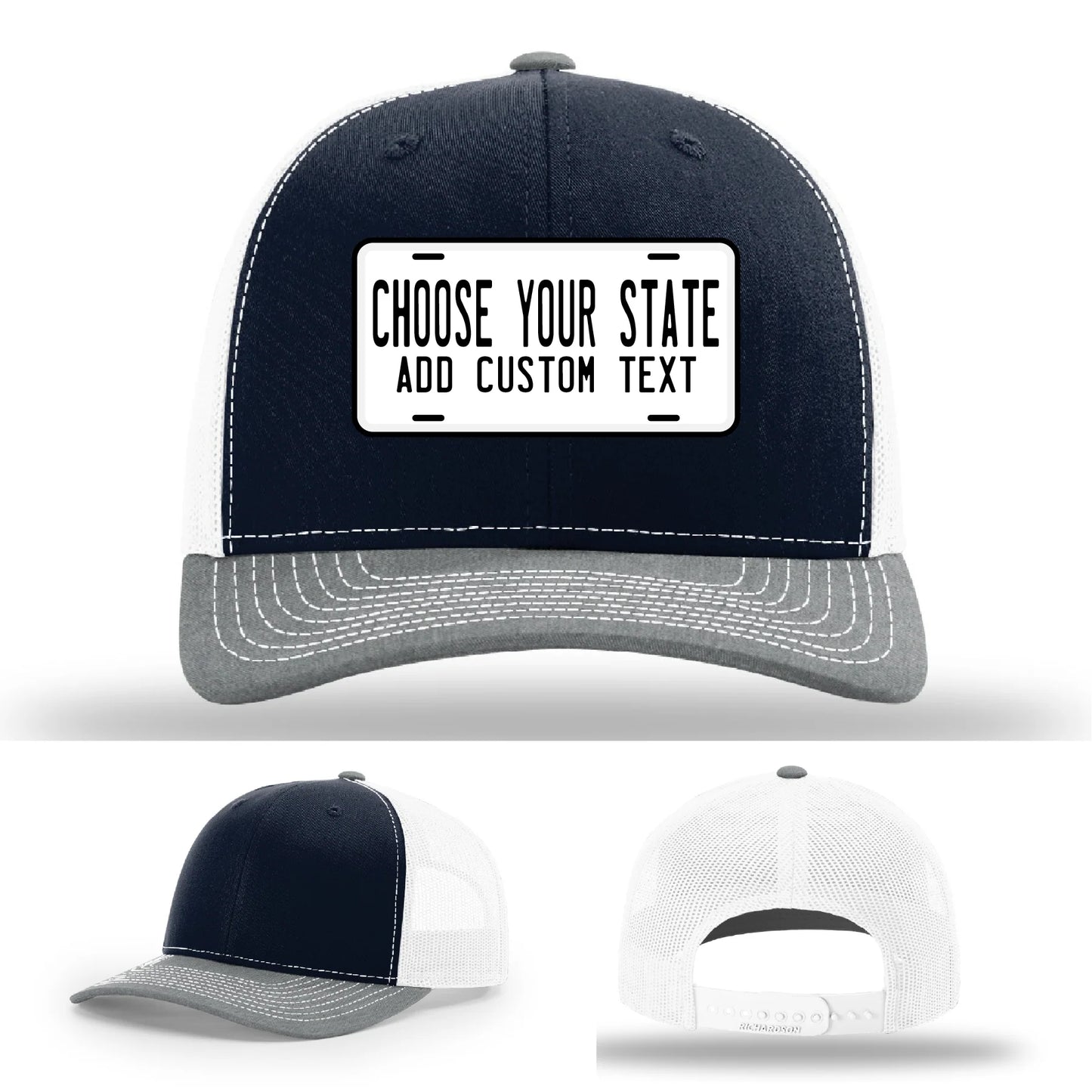 Custom License Plate Leather Patch Hat