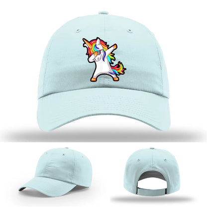 Dabcorn Hat | Full-Color Leather Patch Dabbing Unicorn Design