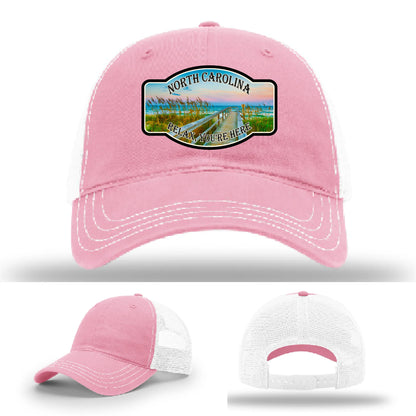 Relax You’re Here Leather Patch Hat