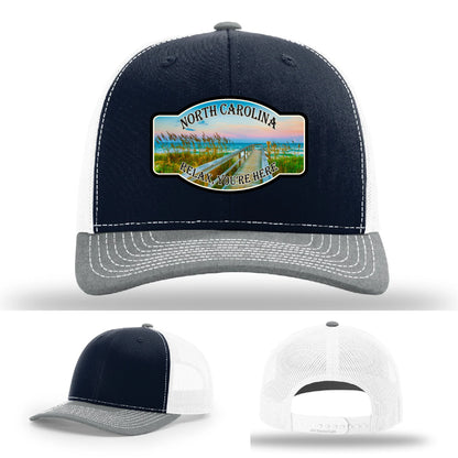 Relax You’re Here Leather Patch Hat