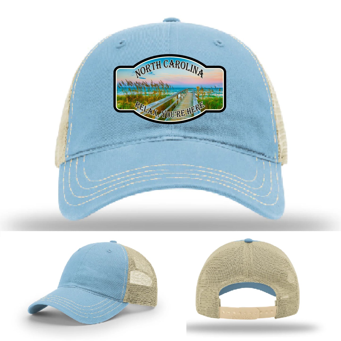 Relax You’re Here Leather Patch Hat