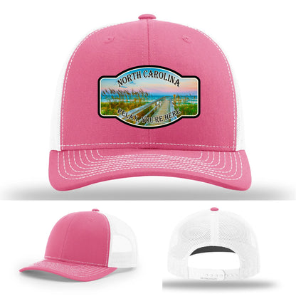 Relax You’re Here Leather Patch Hat