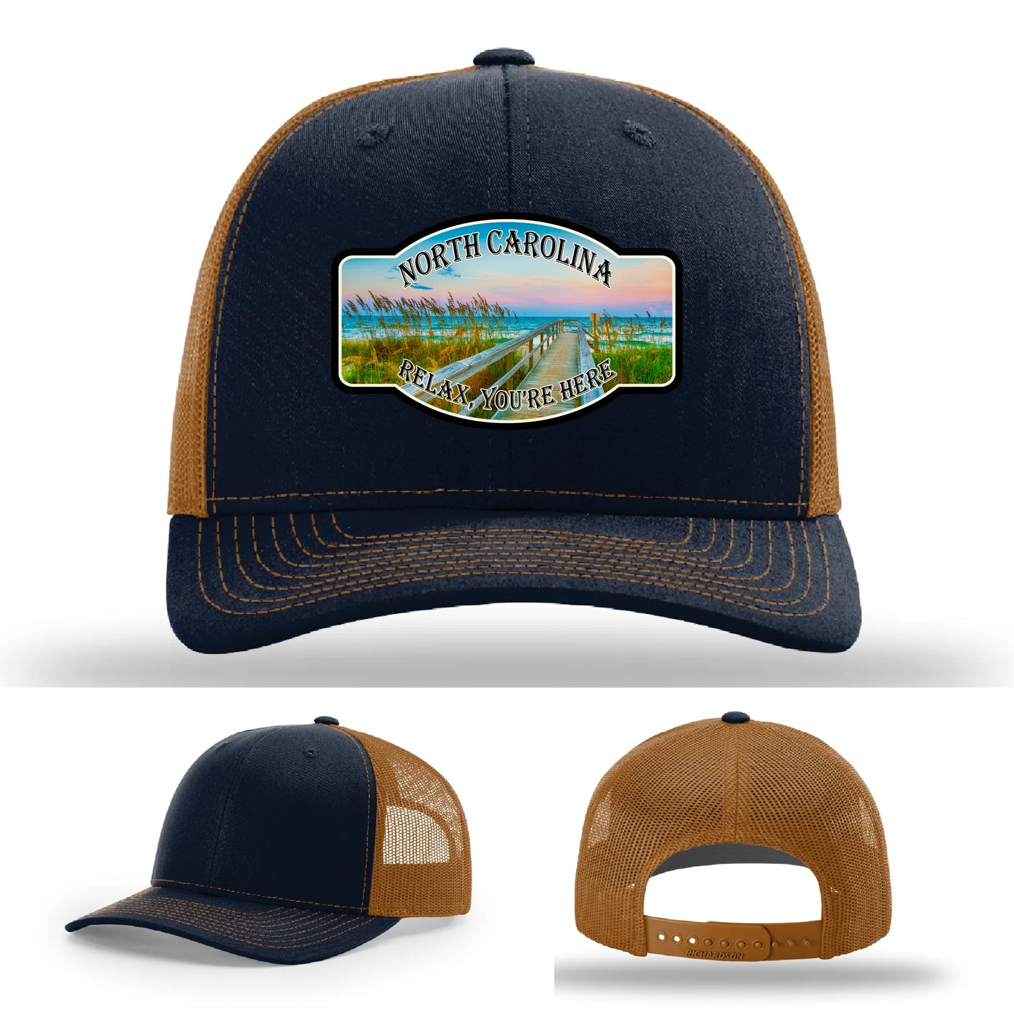 Relax You’re Here Leather Patch Hat