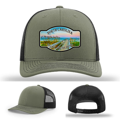 Relax You’re Here Leather Patch Hat