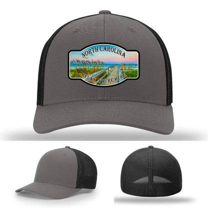 Relax You’re Here Leather Patch Hat