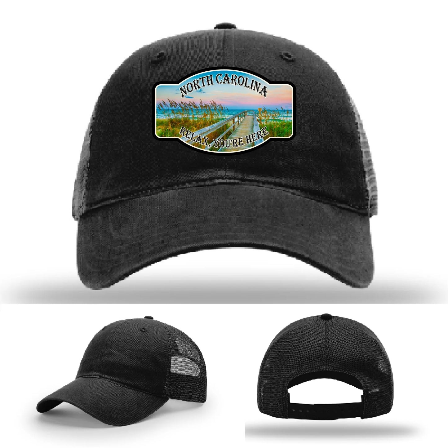 Relax You’re Here Leather Patch Hat