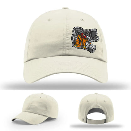 Straight Stream Psycho Hat | Firefighter Leather Patch Design