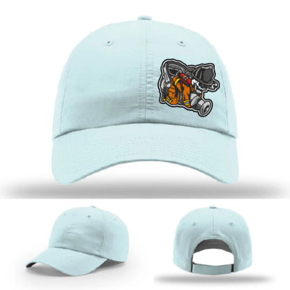 Straight Stream Psycho Hat | Firefighter Leather Patch Design