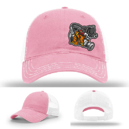 Straight Stream Psycho Hat | Firefighter Leather Patch Design