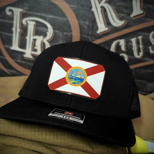 Custom State Flag Leather Patch Hat