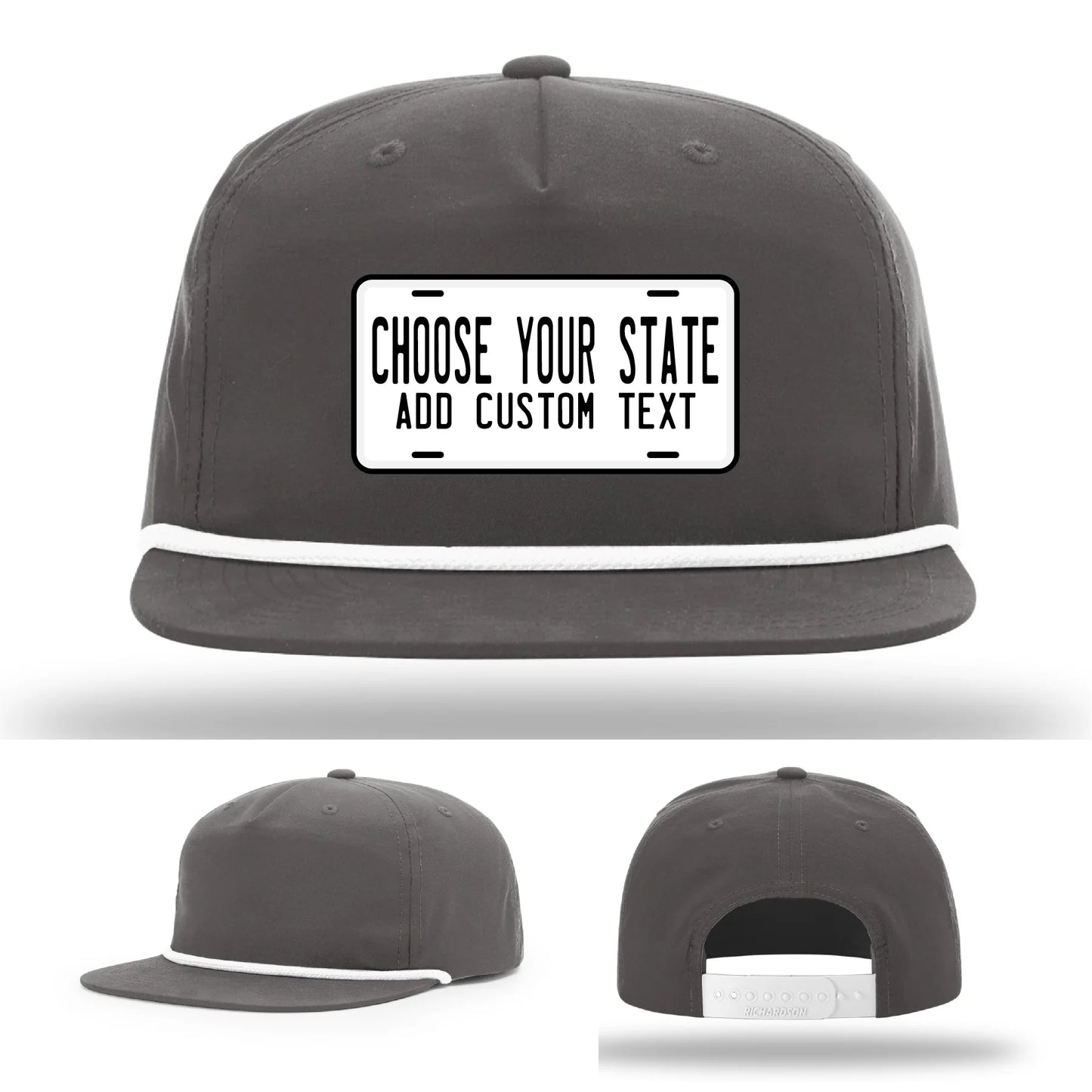 Custom License Plate Leather Patch Hat