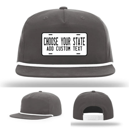 Custom License Plate Leather Patch Hat
