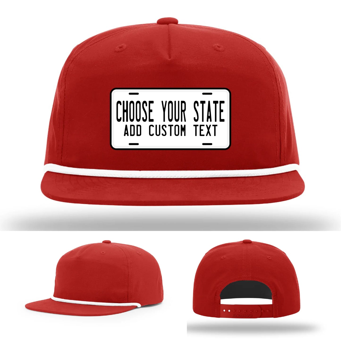 Custom License Plate Leather Patch Hat