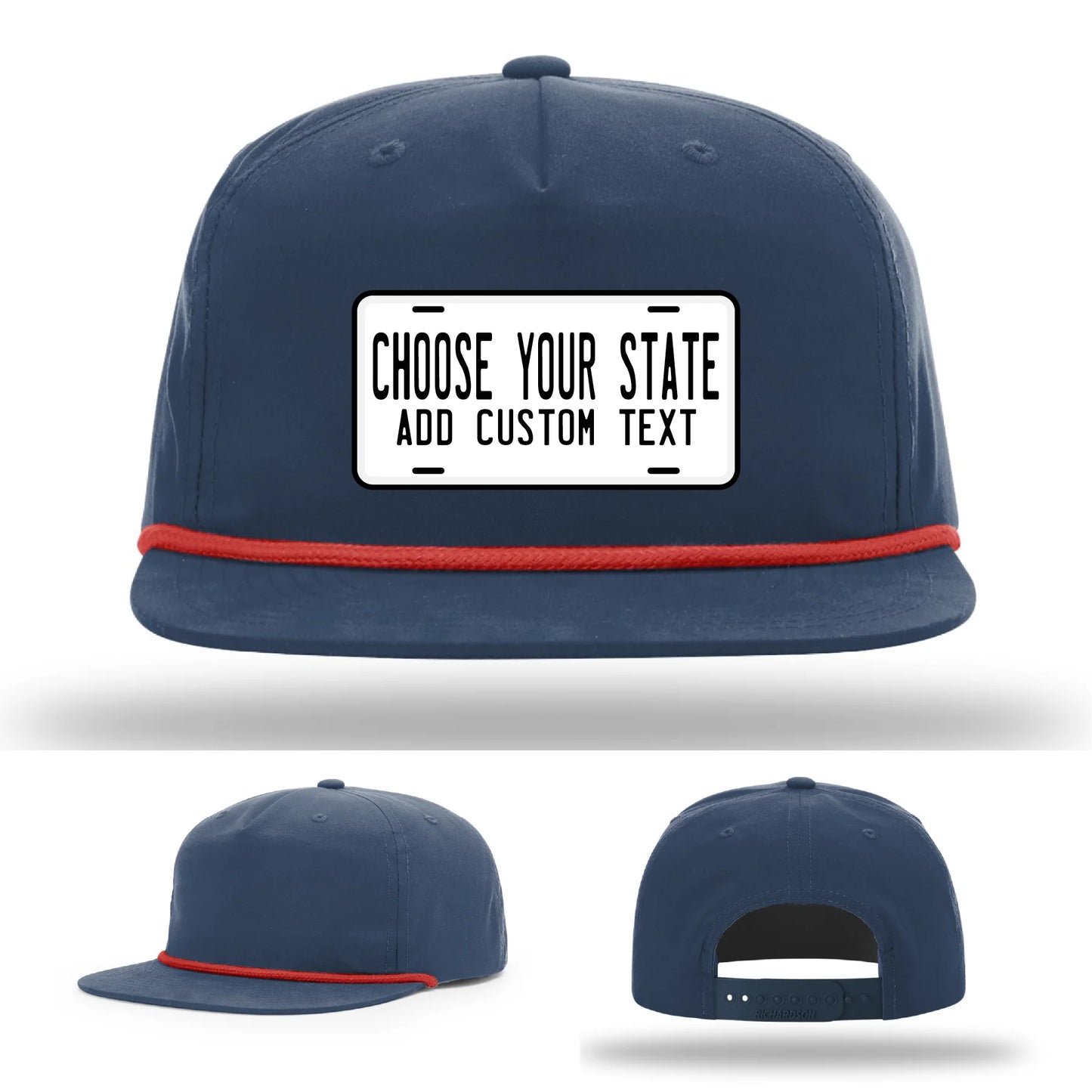 Custom License Plate Leather Patch Hat