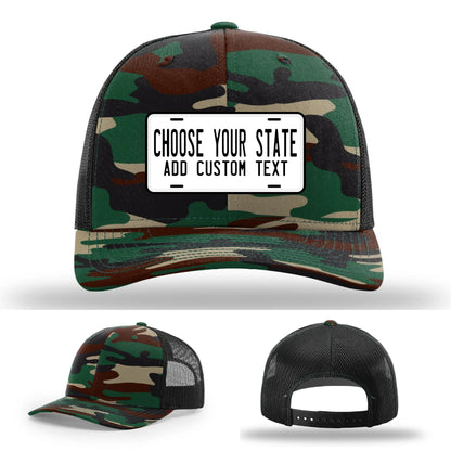 Custom License Plate Leather Patch Hat