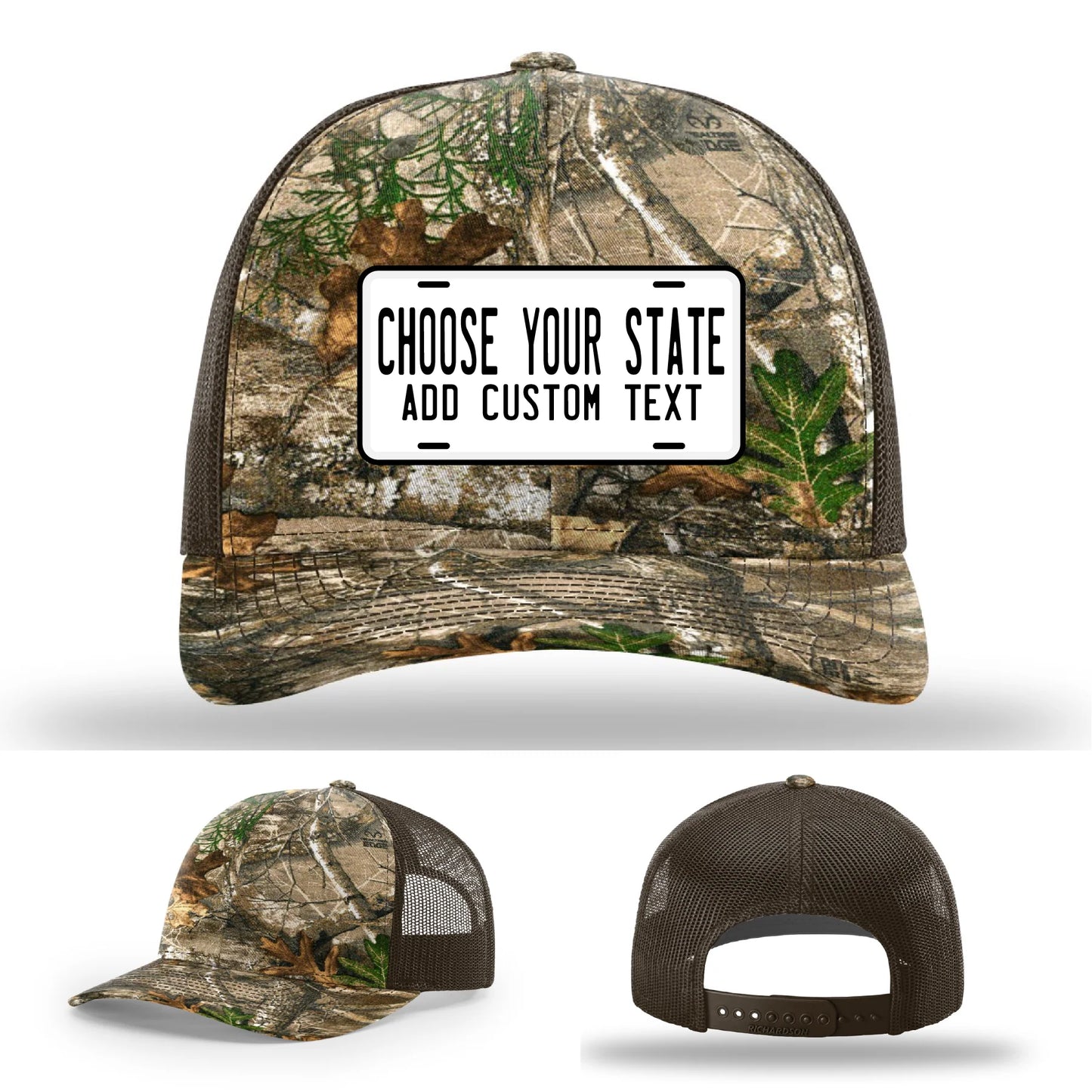 Custom License Plate Leather Patch Hat