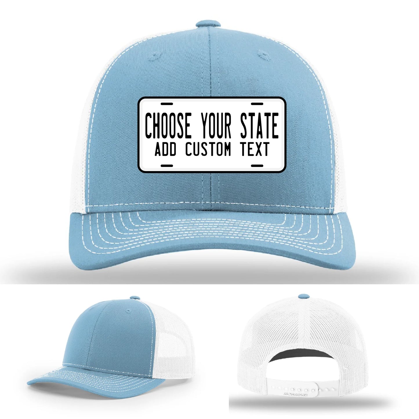 Custom License Plate Leather Patch Hat
