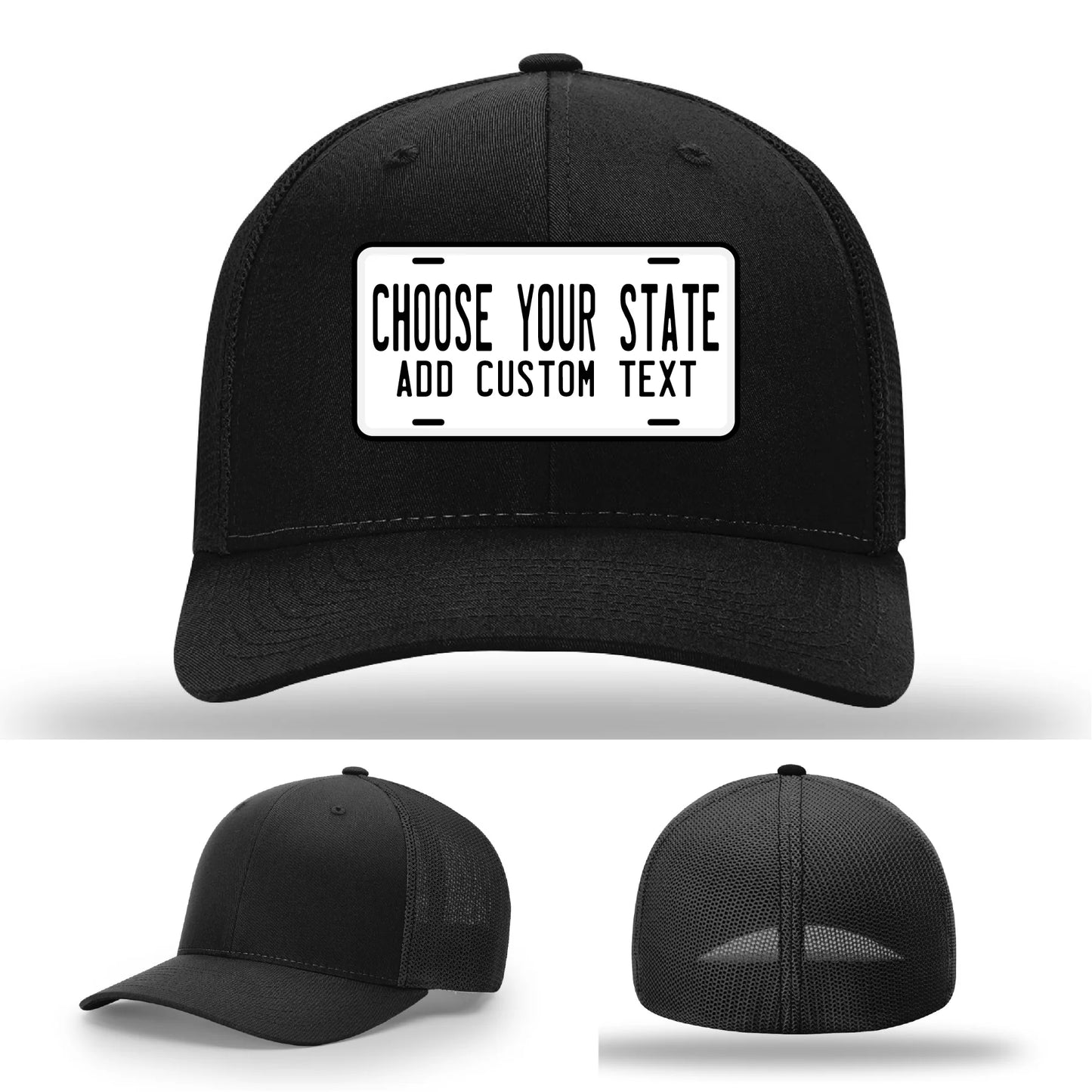 Custom License Plate Leather Patch Hat