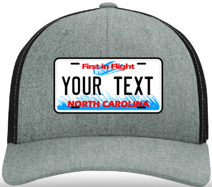 Custom License Plate Leather Patch Hat
